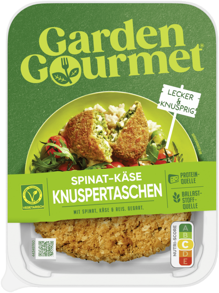 Spinat-Käse Knuspertasche