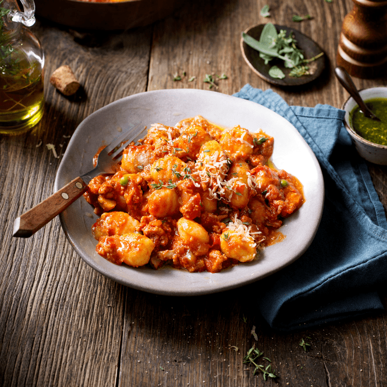 Gnocci Bolognese mit Sensational Hack